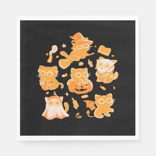 Spooky Kittens Classic T - Shirt Serviette (Vorderseite)