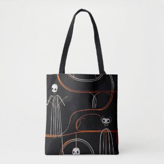 Spooky komische Skelette schwarz Halloween Tasche
