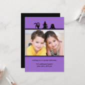 Spooky Kostüme Halloween Fotokarte Karte (Vorderseite/Rückseite Beispiel)