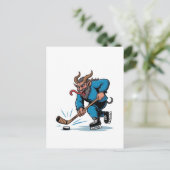 Spooky Krampus Eishockey Weihnachten spielen (Stehend Vorderseite)