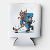 Spooky Krampus Eishockey Weihnachten spielen Dosenkühler (Vorderseite)