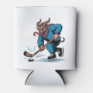 Spooky Krampus Eishockey Weihnachten spielen Dosenkühler