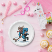 Spooky Krampus Eishockey Weihnachten spielen Pappteller (Party)