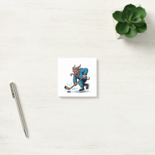 Spooky Krampus Eishockey Weihnachten spielen Post-it Klebezettel