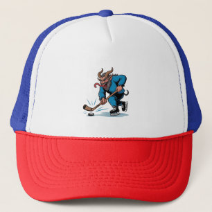 Spooky Krampus Eishockey Weihnachten spielen Truckerkappe