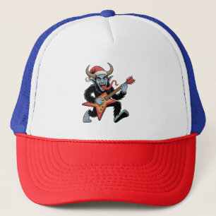 Spooky Krampus Gitarre Electric Rock Weihnachten Truckerkappe