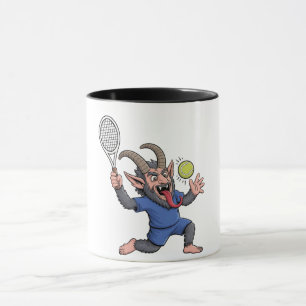 Spooky Krampus Tennis Weihnachten Tasse