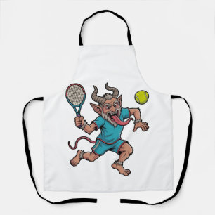 Spooky Krampus Tennis Weihnachtssport Schürze