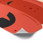 Spooky Kürbis in beängstigende Kostüme. Happy Hall Poster (Ecke)