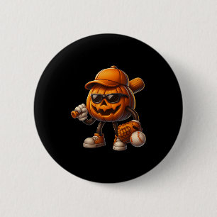 Spooky Kürbislaterne Baseball Halloween Kostüme Button