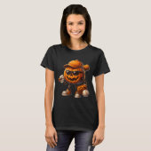 Spooky Kürbislaterne Baseball Halloween Kostüme T-Shirt (Vorne ganz)