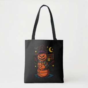 Spooky Kürbislaterne Basketball Trainer Fan Tasche