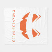 Spooky Kürbislaterne Dunkelheit Fälle Halloween Fleecedecke (Vorderseite (Horizontal))