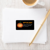 Spooky Kürbislaterne Halloween Address Labels Adressaufkleber (Insitu)