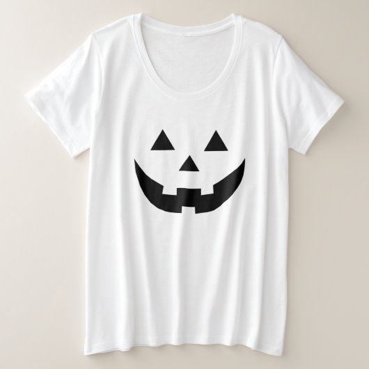Spooky Kürbislaterne Kürbis Spaß Halloween Große Größe T-Shirt (Design vorne)