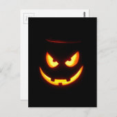 Spooky-Kürbislaterne Postkarte (Vorne/Hinten)