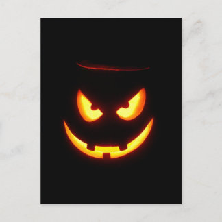 Spooky-Kürbislaterne Postkarte