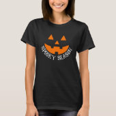 Spooky Kürbislaterne Pumpkin Face Halloween T-Shirt (Vorderseite)