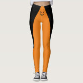 Spooky Kürbislaterne Pumpkin Orange Halloween Leggings (Vorderseite)