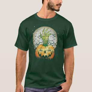 Spooky Kürbislaterne Zombie Beängstigend Halloween T-Shirt