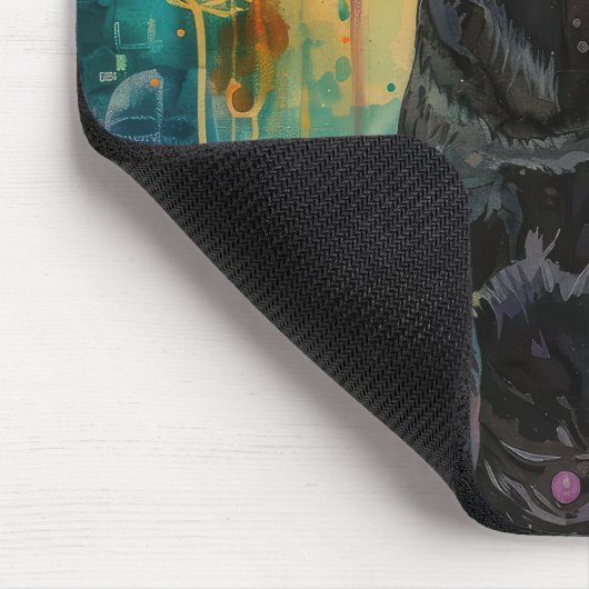 Spooky Labrador Hund Halloween Hexe und Pumpkin Mousepad (Ecke)