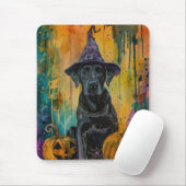 Spooky Labrador Hund Halloween Hexe und Pumpkin Mousepad (Mit Mouse)