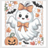 Spooky Lace Ghost Halloween Aufkleber (Blatt)