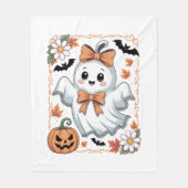 Spooky Lace Ghost Halloween Fleecedecke (Vorderseite)