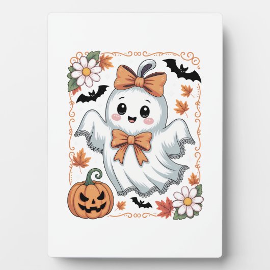Spooky Lace Ghost Halloween Fotoplatte (Vorderseite)