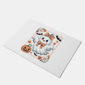 Spooky Lace Ghost Halloween Fußmatte (Schrägansicht)