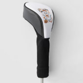 Spooky Lace Ghost Halloween Golf Headcover (angewinkelt)