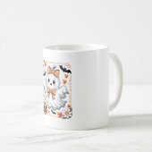 Spooky Lace Ghost Halloween Kaffeetasse (VorderseiteRechts)