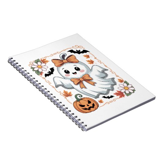 Spooky Lace Ghost Halloween Notizblock (Rechte Seite)