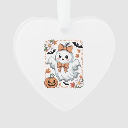 Spooky Lace Ghost Halloween Ornament (Vorderseite)