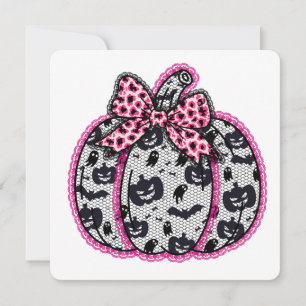 Spooky Lace Halloween Pumpkin Coquette Einladung