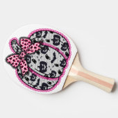 Spooky Lace Halloween Pumpkin Coquette Tischtennis Schläger (Seitenansicht)