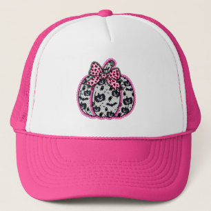 Spooky Lace Halloween Pumpkin Coquette Truckerkappe
