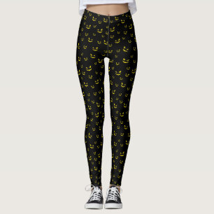 Spooky Lächeln Faces Halloween-Kostüm Leggings