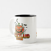 Spooky Land Horror Park Zweifarbige Tasse (Vorderseite Links)