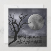 Spooky Landschaft Halloween Einladung (Vorderseite)