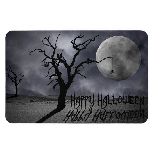 Spooky Landschaft Halloween Magnet (Horizontal)