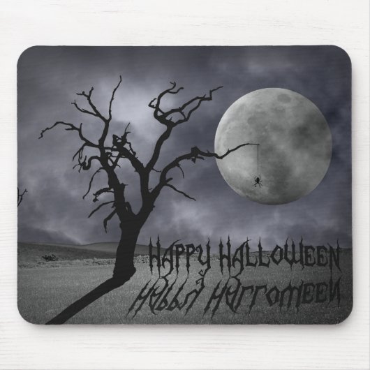 Spooky Landschaft Halloween Mousepad (Vorne)