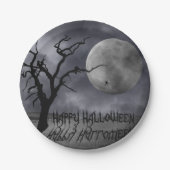 Spooky Landschaft Halloween Pappteller (Vorderseite)