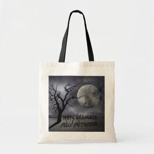 Spooky Landschaft Halloween Tragetasche (Vorne)