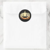 Spooky Laughing Pumpkin Head | Halloween Runder Aufkleber (Tasche)