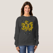 Spooky Leaf Creepy Eyes Weird Goth Sweatshirt (Vorne ganz)