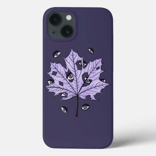 Spooky Leaf Eyes Lila Gotische Kunst Case-Mate iPhone Hülle (Rückseite)