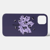 Spooky Leaf Eyes Lila Gotische Kunst Case-Mate iPhone Hülle (Rückseite (Horizontal))