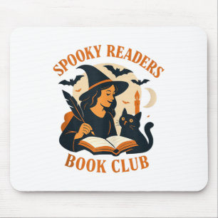 Spooky Leser Book Club Hexe Cat Magic Tank Top Mousepad