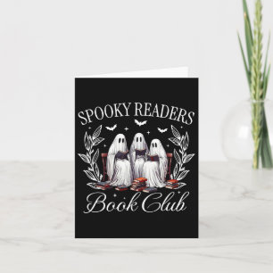 Spooky Leser Buch Club Funny Ghost Lehrer glücklic Karte
